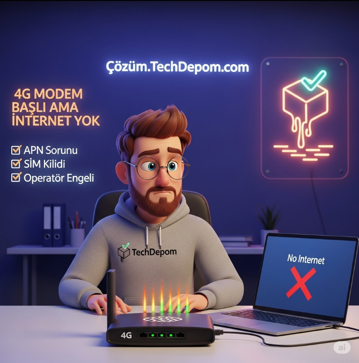 4g modem internet yok