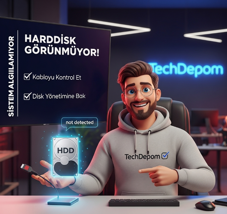 Harddisk Görünmüyor – Bilgisayarım Diski Algılamıyor