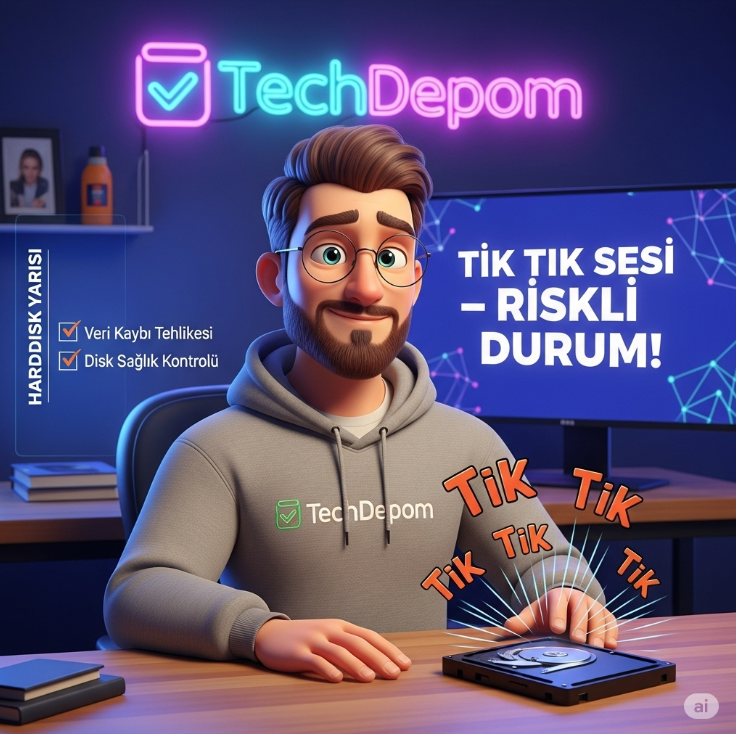 Harddiskten Tık Tık Sesi Geliyor – Veri Kaybı Uyarısı Olabilir mi